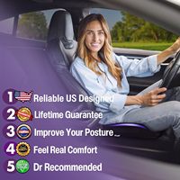 Coussin de siège de voiture en mousse à mémoire de forme pour le soulagement des douleurs dorsales et coussin de siège anti-pression antidérapant pour les essentiels du conducteur de camion