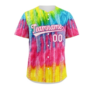 Origineel ontwerp Kleurenserie Op maat gemaakt honkbalshirt Met hittetransfer bedrukt Ademend 100% polyester Team Club Jersey Stijlvol - Product Image 2