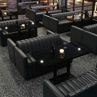 Combinaison personnalisée de table et chaise pour restaurant, banquette de bar, mobilier de salle à manger, banquette souple avec ensembles table et chaises