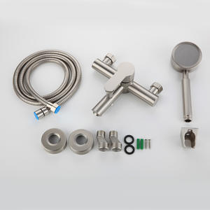 Ensemble de douche en acier inoxydable 304 avec douchette à effet pluie et mitigeur pour installation encastrée - Product Image 1