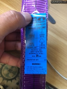 สลิงโพลีเอสเตอร์สายรัดสีม่วงขนาด5ซม. ทนต่อการขัดถูทนต่อการขัดถูความสามารถในการยก4ตัน - Product Image 5