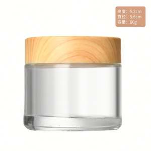 2023 el más Popular de alta calidad 5G 10g 15G 20G 30g 50g tapa de bambú vidrio esmerilado vacío tarro de crema cosmética mayorista - Product Image 6