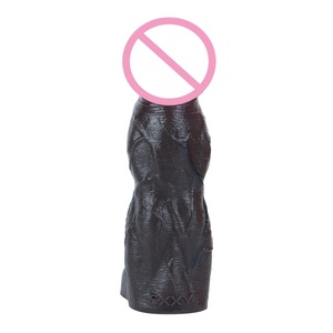 Funda de Pene Realista Negra Grande con Anillo para el Pene, Funda Reutilizable de Silicona para Agrandar el Pene, Juguetes Sexuales Masculinos - Product Image 2