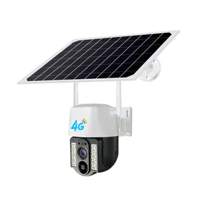 Yeni Model fabrika kaynağı 4g güneş enerjili güvenlik kamerası sistemi açık kablosuz güneş 4g kamera