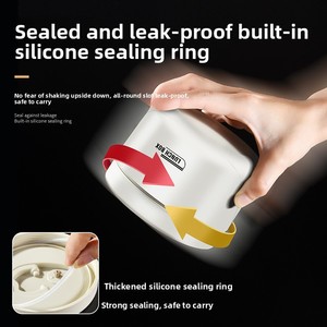 304 <strong>Stainless</strong> <strong>Steel</strong> Insulated 1-3L Leak Proof Lunch Box Microwaveable Heated <strong>Food</strong> Storage <strong>Container</strong> for Office Workers' - Product Image 4