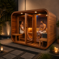 Kabin Sauna Kustom OEM Bahan Kayu Solid Premium Retensi Panas yang Sangat Baik untuk Ruang Kesehatan Dalam Ruangan Rumah Tangga dan Komersial