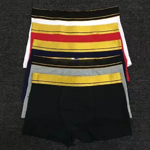 Calzoncillos bóxer de diseñador de lujo para hombre, talla M-2XL, ropa interior, pantalones cortos, calzoncillos con borde dorado, 5 colores - Product Image 1