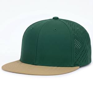 Casquette de baseball en polyester imperméable à perforations découpées au laser, personnalisable avec logo sur mesure, vente en gros - Product Image 1