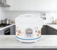 Oulik – Cuiseur à riz électrique automatique en forme de mini tambour, avec minuterie numérique, revêtement antiadhésif, classe énergétique A+, pour usage domestique, 1-2,2 L