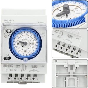 <span class=keywords><strong>Minuteur</strong></span> analogique SUL181d à 3 modules pour contrôle horaire quotidien, grande capacité, autonomie de batterie de 200 heures, courant max. 16A, 240VAC - Product Image 3