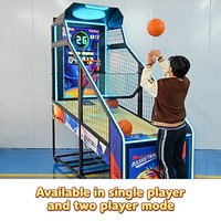 Machine de jeu de basket-ball KML commerciale à monnayeur, certifiée CE, avec Wi-Fi, écran LCD personnalisable en anglais et fonction de mouvement