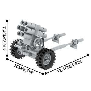 MOC5025 Serie Segunda Guerra Mundial, Modelo de Obús Múltiple, Arma de Acción, 81 Piezas, Bloques de Construcción, Juguetes Educativos para Niños, Regalos para Niños - Product Image 3