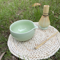 Kit Matcha Personnalisé avec Fouet, Bol en Bambou et Accessoires Rose