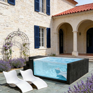 Kit de piscine rectangulaire en fibre de verre résistant aux UV pour la famille et les enfants, parfait pour la détente et les loisirs en plein air - Product Image 2