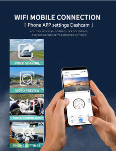 กล้องติดรถยนต์ <span class=keywords><strong>3</strong></span> ทาง ADAS <span class=keywords><strong>3.2</strong></span> นิ้ว IPS Wifi บันทึกภาพ 4K+1K+1K กล้องหน้า+ในรถ+หลัง โหมดจอดรถ 4K Dashcam - Product Image 4