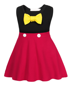 Vestiti estivi per bambini Online abiti da ragazza in stile <span class=keywords><strong>Topolino</strong></span> <span class=keywords><strong>vestito</strong></span> senza maniche con fascia per la testa del topo - Product Image 2