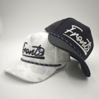 Gorras de Golf Deportivas Impermeables al por Mayor, Estilo Dobby, con 5 Paneles, Logotipo Bordado en 3D, Bordado a Mano, Ajustables, con Cierre a Presión, Personalizadas