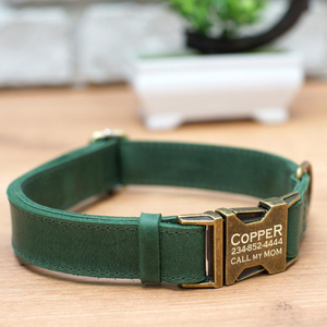 Collares y Correas Personalizadas para Mascotas, Collares de Perro de Cuero Genuino de Alta Calidad, Correa y Collar para Perro Bonitos - Product Image 4