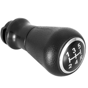 Pommeau de levier de vitesse en cuir noir pour voiture Peugeot, transmission manuelle à 5 vitesses, conception ergonomique pour les modèles 206 207 306 307 - Product Image 3
