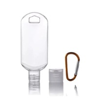 Bouteilles de voyage en plastique à presser avec porte-clés, 2 oz, flacons vides pour désinfectant pour les mains, contenants portables à presser pour liquides et articles de toilette