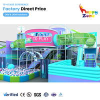 Nouvel équipement de terrain de jeu intérieur pour enfants : toboggan multilevel coloré, mur d'escalade et piscine à balles pour la récréation des enfants