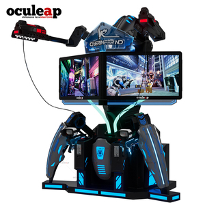 เครื่องเล่นเกมอาร์เคด Oculeap <span class=keywords><strong>VR</strong></span> 5D ปี 2027 เครื่องจำลองการยิงปืนเสมือนจริงกลางแจ้ง สำหรับสองคน 12D ปืนยิงในร่ม สนามเด็กเล่นในร่ม - Product Image 3