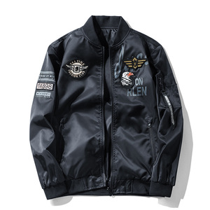 Tenue de baseball décontractée pour hommes Air Force printemps automne nouvelle combinaison volante double face col montant veste grande taille de style américain - Product Image 6