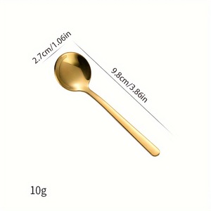 Vente en Gros Petite Cuillère Or Cucharas De Métal Cuillère Espresso 10cm Petite Cuillere - Product Image 5