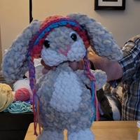Kaiyue-Couverture mignonne en crochet avec lapin adorable, jouet pour enfants, jouet pour bébé Kawaii, lapin cousu, animal en peluche