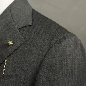 Abito Italiano <span class=keywords><strong>Su</strong></span> <span class=keywords><strong>Misura</strong></span> MTM Semi Artigianale, Completo Semi-Canvass con Spalle Napoletane, Abito da Uomo 100% Lana per Sposo e <span class=keywords><strong>Matrimonio</strong></span> - Product Image 4