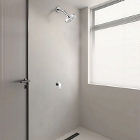 Usine offre spéciale de haute qualité 10CM entièrement chromé pommeau de douche mural rond en plastique pluie salle de bain haut pommeaux de douche