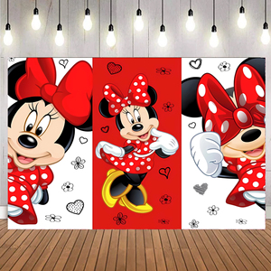 Minnie & Mickey Mouses afiş zemin arka plan posterler çocuklar için parti mutlu doğum günü arka plan süslemeleri - Product Image 3