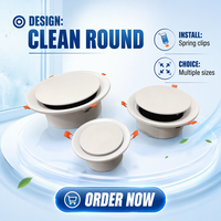 Diffuseur d'air de plafond rond en plastique, grille d'évacuation réglable pour conduits CVC, installation facile pour appartements et bureaux