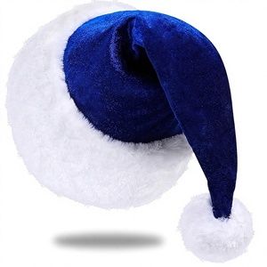 Gorro de Santa Claus de Terciopelo de Lujo <span class=keywords><strong>Unisex</strong></span> <span class=keywords><strong>para</strong></span> Adultos, Gorros Navideños de Santa Claus - Product Image 1