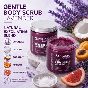 Gommage corporel éclaircissant à la lavande, marque privée, exfoliant doux, unisexe, blanchissant, pour le <span class=keywords><strong>bain</strong></span>, OEM ODM, logo personnalisé - Product Image 4