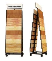 Nouveau style Présentoir horizontal à tirer et pousser pour carreaux de céramique, dalles de revêtement et pierres de fer, avec étagère de rangement