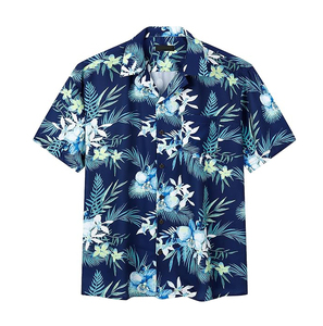 Bán Sỉ Phong Cách Mới Thăng Hoa Ngắn Tay Áo Tùy Chỉnh Thiết Kế Người Đàn Ông Hàng Đầu Polyester Nhanh Chóng Khô Người Đàn Ông Của Hawaii Áo Sơ Mi - Product Image 1