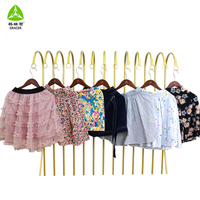 Fardos de Ropa Usada Importada de Guangdong, Faldas Cortas de Segunda Mano para Mujer, Venta al Por Mayor, Poliéster/Algodón, Mini