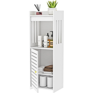 Bathroom Floor Standing Storage <b>Cabinet</b> 3 Tier Narrow Space Organizer For Household Sundries - Product Image 4