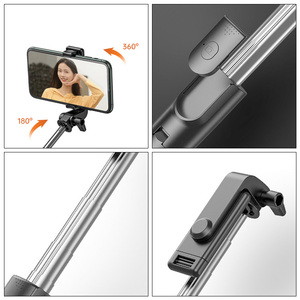 2025 pas cher petit bâton de <span class=keywords><strong>Selfie</strong></span> télécommande 6 en 1 sans fil réglable rotation Mobile <span class=keywords><strong>Selfie</strong></span> bâton avec <span class=keywords><strong>Bluetooth</strong></span> et trépied - Product Image 5