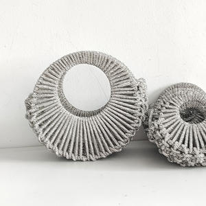 लक्जरी डिजाइनर राइनस्टोन खोखले हाथ से बुने हुए बैग के साथ बुना हुआ बैग हैंडबैग हैंडबैग हैंडबैग हैंडबैग हैंडबैग - Product Image 6