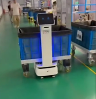 Robot Logistik MiCity L300 Gudang Pabrik AGV Angkat 5cm Beban 300kg Navigasi LDS Slam+Vslam Robot Pengantar Terkendali Aplikasi