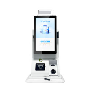 15.6 Desktop a schermo singolo/doppio/18.5/21.5 pollici per il pagamento del chiosco Scanner di codici per ricevute stampante da tavolo con chiosco - Product Image 1