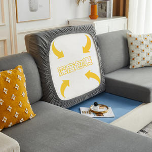 <span class=keywords><strong>Funda</strong></span> de <span class=keywords><strong>Sofá</strong></span> de Terciopelo Alemán, Color Sólido, Elástica, Antideslizante, para Todas las Estaciones, Lavable a Máquina - Product Image 1