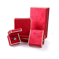 Boîte à bijoux rectangulaire brodée en soie de style chinois Phnom Penh, boîte de rangement personnalisée pour bagues, pendentifs et bracelets