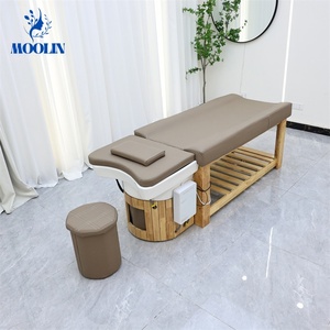 Fauteuil de lavage et de massage moderne en <span class=keywords><strong>bois</strong></span> pour salon de coiffure et salle de sport – Équipement de spa capillaire et de thérapie aquatique - Product Image 2