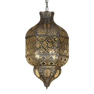 Vente directe d'usine Asie du Sud-Est Style rétro exotique Chambre à coucher Salon Restaurant Hôtel B &amp; Lustre creux sculpté en forme de barre B - Product Image 2