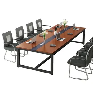 간단한 현대 회의 테이블 긴 테이블 훈련 회의실 단면 회의 직사각형 테이블