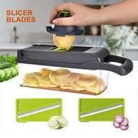 TOALLWIN Keukenhulpjes Gadget Salade Snijder Box Mandoline Snijder Groentesnijder Aardappel Ui Snijder Mandoline Groentesnijder