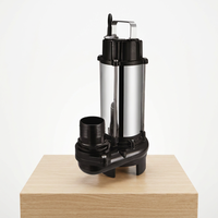 Pompe de transfert de boue en acier inoxydable de type V, 2,2 kW 220 V, pompe submersible pour eaux usées avec interrupteur à flotteur